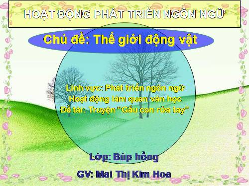 Bài Gấu con rửa tay