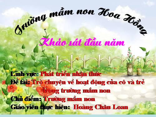 hoat dộng của cô và trẻ trong trường mầm non