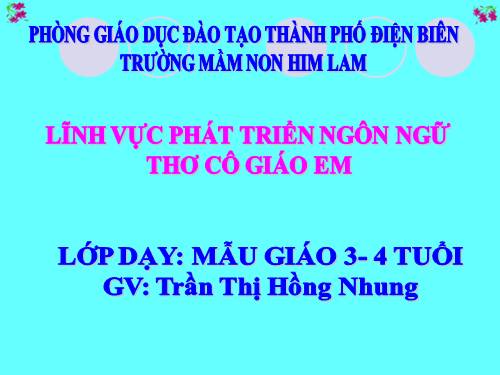 tho cô giáo của con