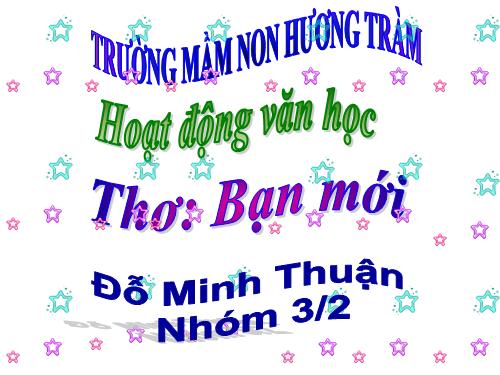 GA Thơ Bạn mới. Đỗ Minh Thuận