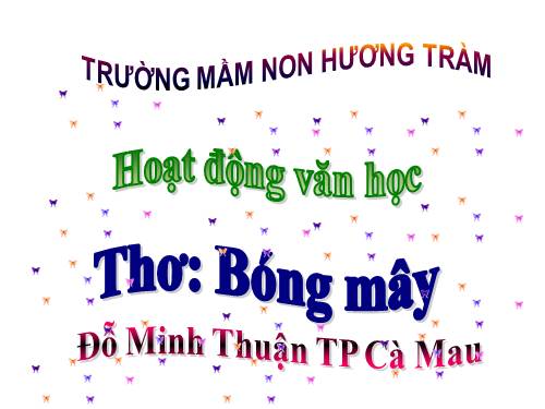 Thơ Bóng mây Đỗ Minh Thuận