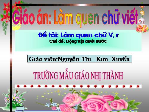 làm quen chữ V,R