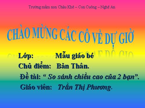 So Sánh chiều cao của 2 bạn