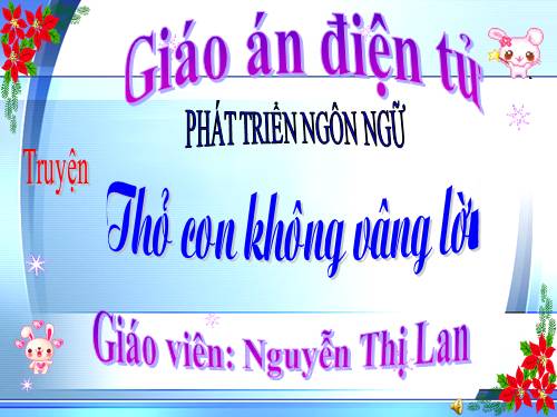 truyện: Thỏ con không vâng lời