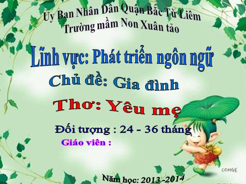 tho yêu mẹ