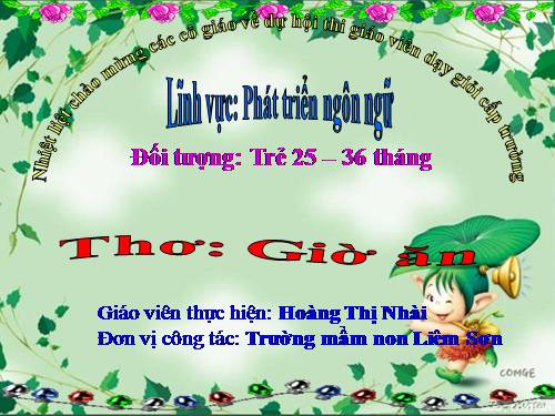 Thơ giờ ăn