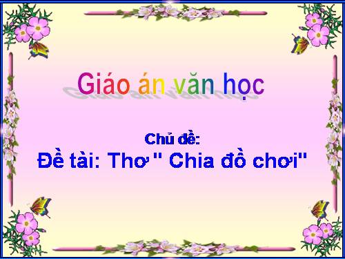 thơ chia đồ chơi