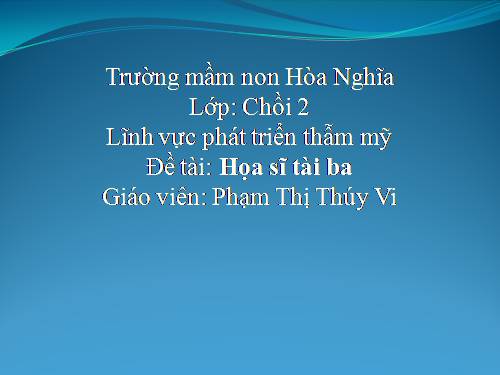 Phát triển Tình cảm, Thẩm mĩ (4 tuổi).