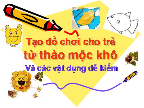 Tạo đồ chơi cho trẻ bằng thảo mộc