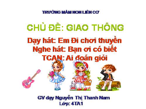 Giáo dục âm nhạc - Nguyễn thị thanh Nam