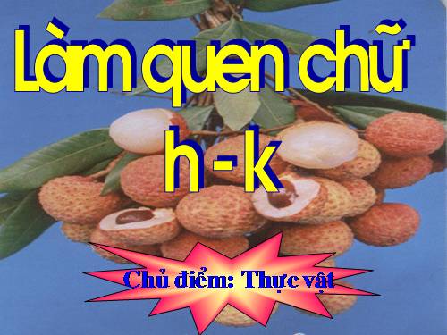 Làm quen với chữ cái h,k