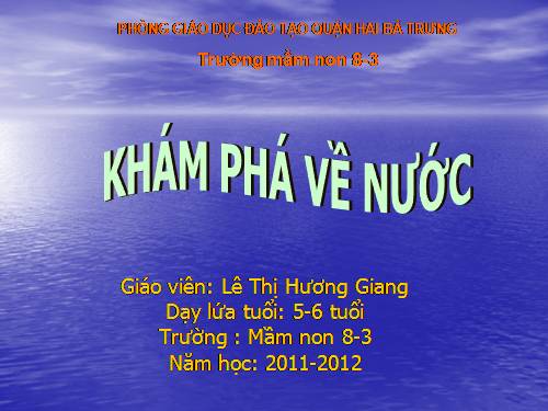kham pha nuoc