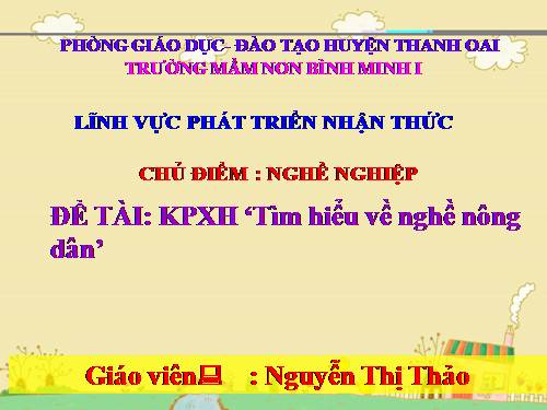 tim hieu nghe nong dan