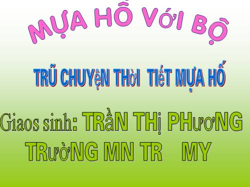 Trò chuyện thời tiết mùa hè