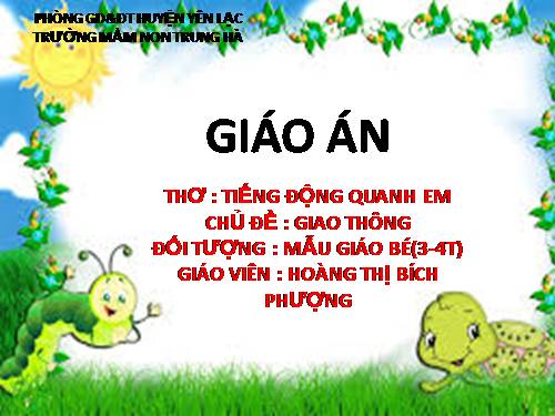 Thơ Tiếng động quanh em 3-4t