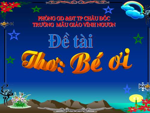 Phát triển Ngôn ngữ thơ bé ơi 5 tuổi