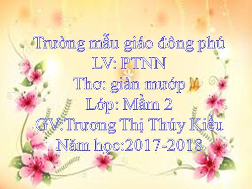 thơ bài tho gian muop