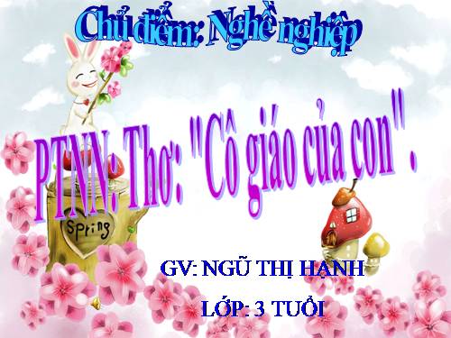 giáo án thơ cô giáo của con