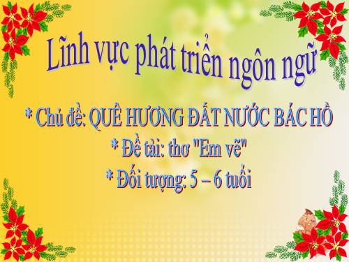 Làm quen văn học thơ "em vẽ"