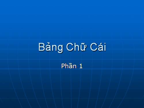 Bảng chữ cái