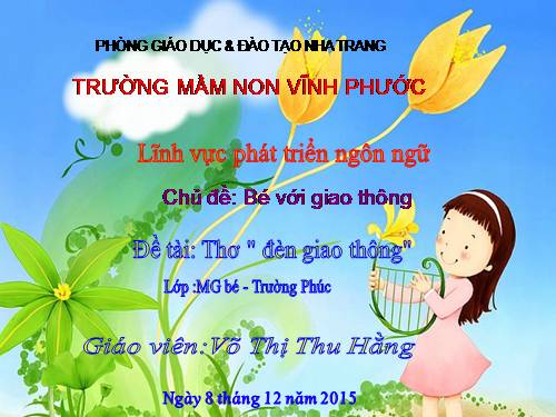 giáo án thơ đèn giao thông