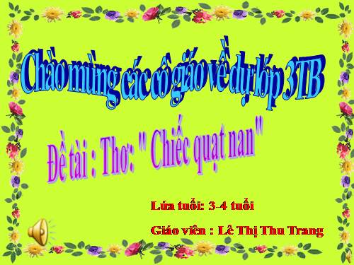 PTNN thơ: Chiếc quạt nan