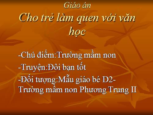 bai giang doi ban toi