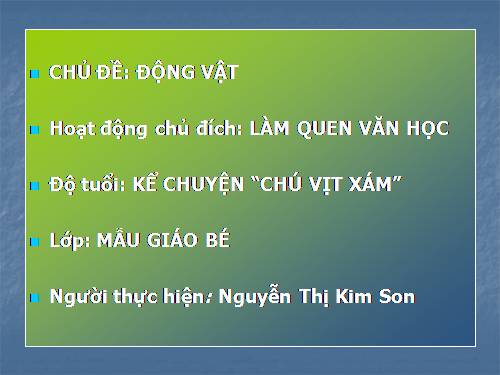 CHÚ VỊT XÁM