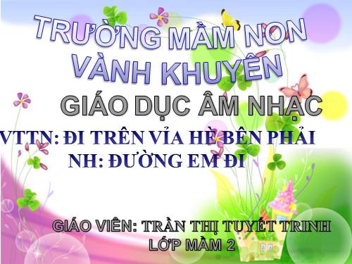 giáo án âm nhạc lớp 3 tuổi