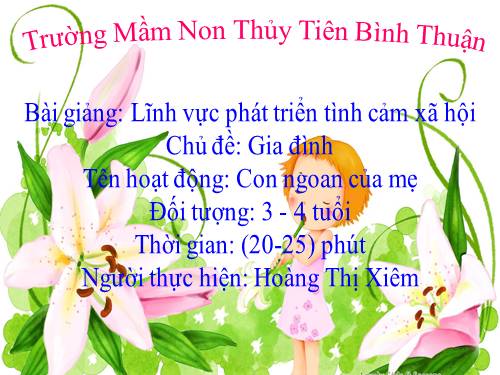 con ngoan của mẹ