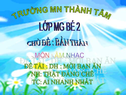 giáo án âm nhạc mời bạn ăn