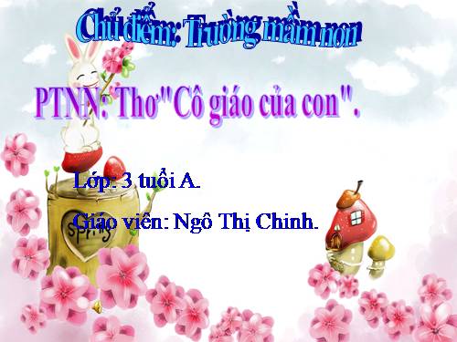 thơ: cô giáo của con