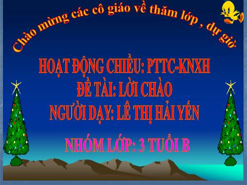 giáo án dạy trẻ kỷ năng chào hỏi lễ phép