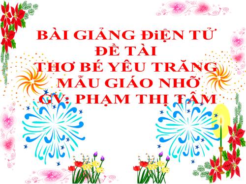 THƠ BÉ YÊU TRĂNG