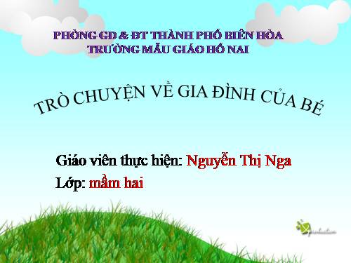 trò chuyện về gia đình của bé