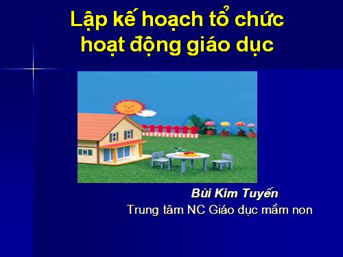 lập kế hoạch giáo dục