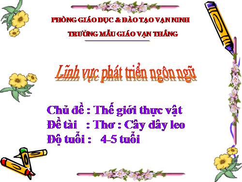 bài thơ Cây dây leo