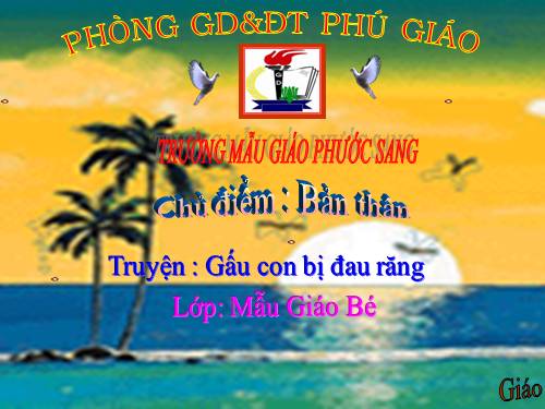 truyện: gấu con bị đau răng