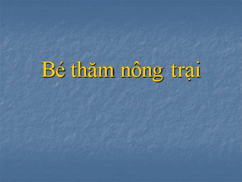 Bé thăm nông trại