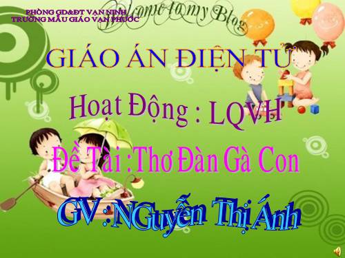 Thơ: Đàn gà con