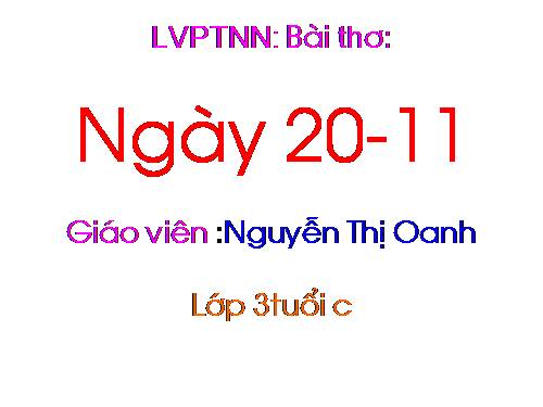 tho ngay 20/11