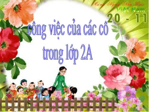 công việc của cô giáo