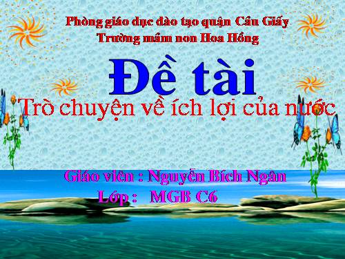 MTXQ: Lợi ích của nước