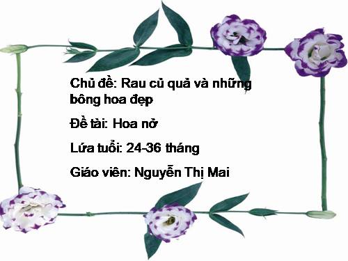 THƠ HOA KẾT TRÁI