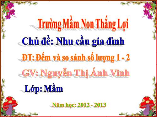 DẾM VÀ SO SÁNH SÓ LƯỢNG 1-2