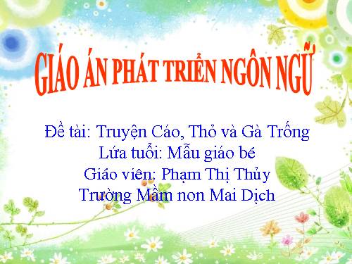 Truyện cáo thỏ và gà trống