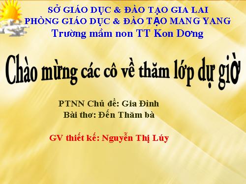 PTNN THƠ: Thăm nhà bà