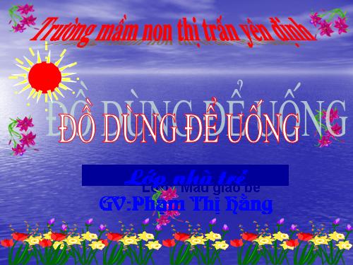 do dung de uong