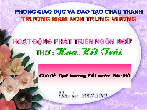 thơ Hoa kết trái