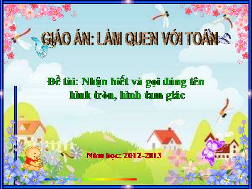 nhận biết hình tròn, tam giác